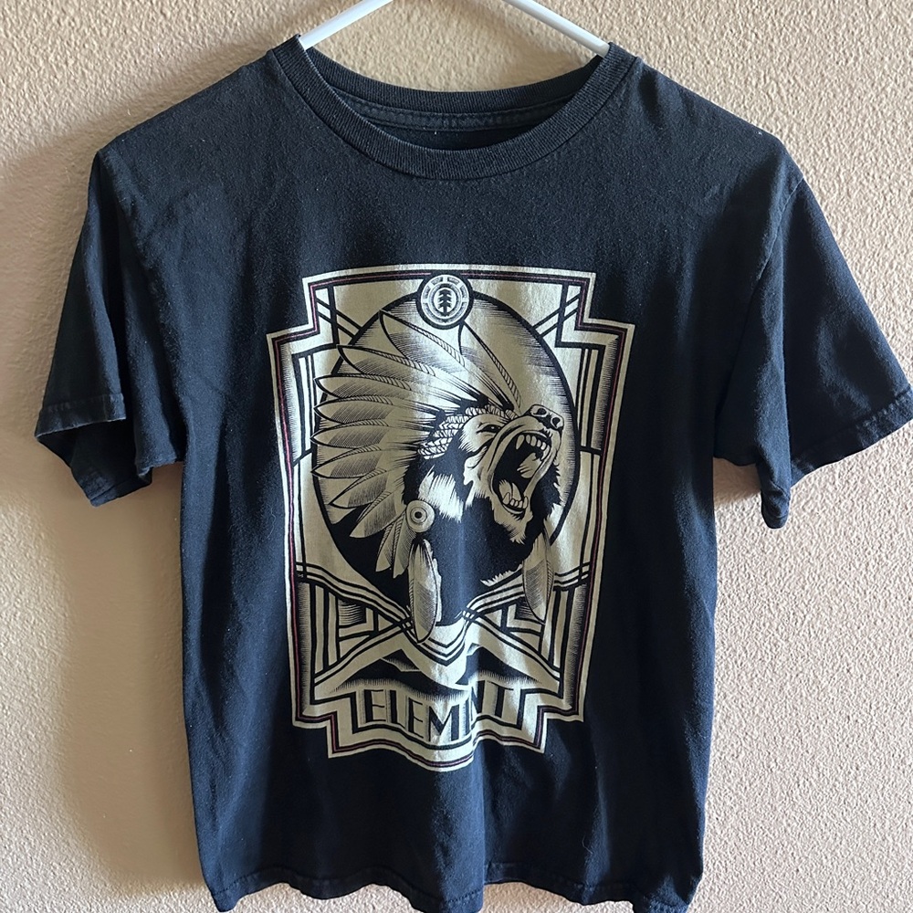 Element Black Short Sleeve Tee Graphic Design
